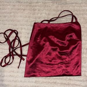 Burgundy crop top